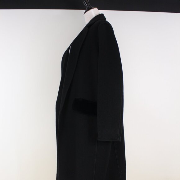 Lafayette 148 Black Cashmere & Rabbit Fur Coat – NWOT Women’s Large Quiet Luxury - Picture 7 of 14